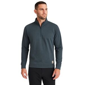 Linksoul Sweater‎ Unisex Medium Blue Green Style LSA124 Quarter Zip Golf